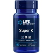 Life Extension Super K, 150 Softgels, with Vitamin K1 and K2 - MK4 & MK7