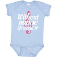 thumbnail image 3 of Inktastic Without Music Life Would Be Flat Girls Baby Bodysuit, 3 of 5