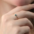 thumbnail image 6 of Gem Stone King 10K Yellow Gold London Blue Topaz Solitaire Engagement Ring for Women (0.20 Cttw, Round 3.5MM, Gemstone November Birthstone, Size 8), 6 of 6