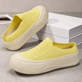 thumbnail image 4 of Viluyesy Women's Platform Sneakers Chunky Slip On Comfortable Breathable Knit Walking Shoes Non Slip Casual Flats Yellow Size 7, 4 of 6