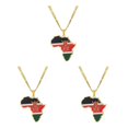 thumbnail image 1 of Baohd à la Mode Déclaration Pièce Collier avec Afrique Carte Pendentif Léger Kenya 3Set, 1 of 6
