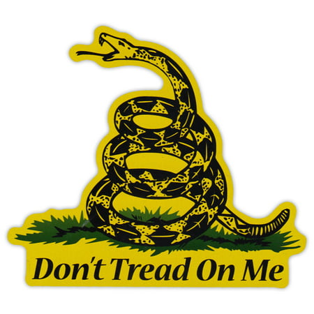 Magnetic Bumper Sticker - Don't Tread On Me - Gadsden Flag, Coiled Snake, 2nd Amendment, Gun Rights - 5