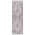 thumbnail image 2 of Safavieh Tucson Nazca Oriental Machine Washable Runner Rug, Light Gray/Rust, 2'6" x 18', 2 of 13