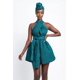thumbnail image 3 of Vestido africano bohemio sexy para mujer, vestido multidireccional, vestido largo maxi, vestido plisado con cuello en V, estampado floral -M ER, 3 of 5