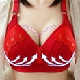 thumbnail image 2 of yoeyez Women's Push Up Wireless Bras Full Coverage No Underwire Breathable Bralette Everyday Bra Shaping Comfort Bralettes PLus Size Red XXL, 2 of 5