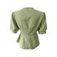 thumbnail image 5 of Xuyuer Women's Fashion Casual Solid Color V-Neck Buttoned Short Sleeve Top, Versatile Blouse for Office Wear, Weekend Outings and Everyday Chic Style, 5 of 7