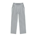 thumbnail image 6 of Mercatoo Girls Boys 2 Piece Tracksui𝐭 Wide Leg Sweatpants & Hooded Sweatshirt Elastic Waist Baggy Straight Leg Pants Athletic Outfits, 6 of 7