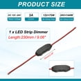 thumbnail image 2 of Uxcell LED Strip Dimmer, DC 12V to 24V 3A Rotary Brightness Controller with Wire Black, 2 of 5
