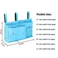 thumbnail image 7 of Gogcaro Bedside Storage Caddy, Bunk Bed Organizer Bed Storage Pocket Bedside Organizer Hanging Bed Storage Caddy for College Dorm Room, Hospital Bed Rails, Baby Bed, Camp (Light Blue), 7 of 7