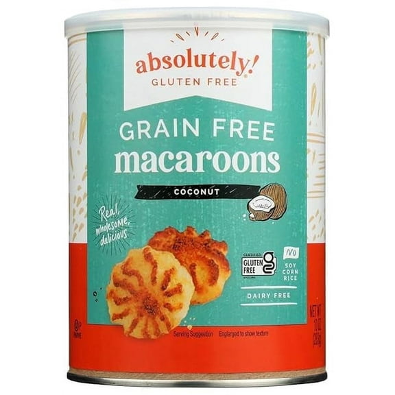 Absolutely Gluten Free Grain Free Macaroons Coconut - 10 oz Pack of 2