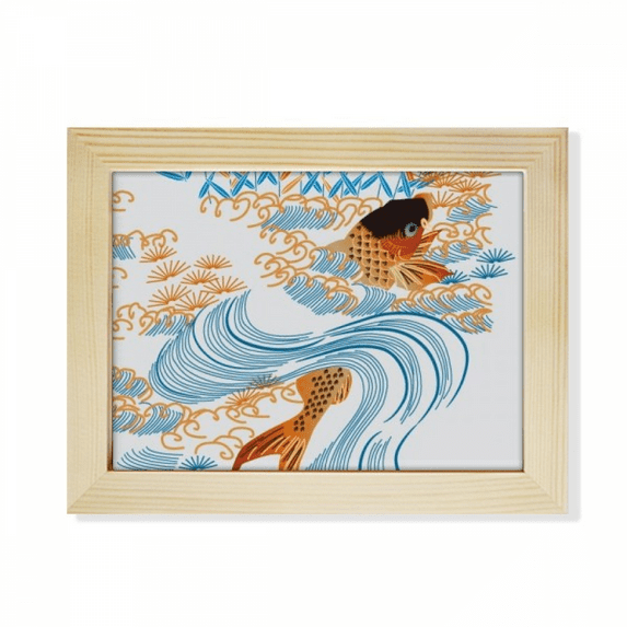 Painting Japanese Culture Fish Water Desktop Photo Frame Picture Art Decoration Painting 6x8 inch