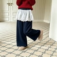 thumbnail image 5 of jiaxiM Girls Athletic Sweatpants Wide Leg Active Baggy Loose Fit Casual Elastic Waist Straight Ruffle Pants with Pockets, 5 of 6