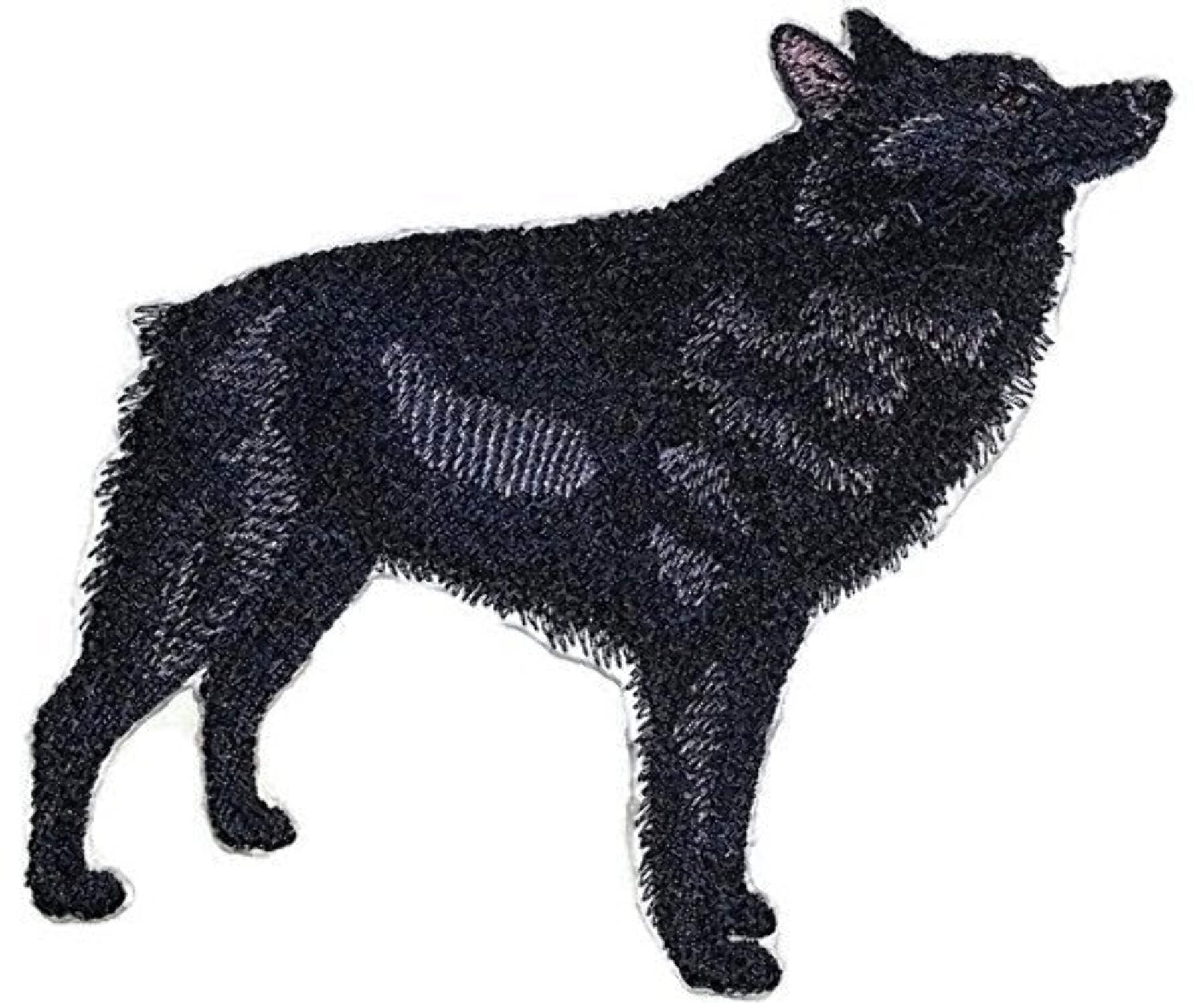 Custom Dog Portraits[Schipperke] Embroidered Iron On/Sew patch [6" x 5"]
