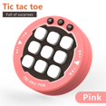 thumbnail image 2 of QianGlow Electronic Tic-Tac-Toe Handheld Game, 3-in-1 Puzzle with Memory Flash Mode, Portable Travel Brain Teaser Game for All Ages, Stocking Stuffer, Family Game Night Gift-Pink, 2 of 8