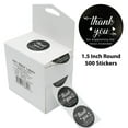 thumbnail image 4 of Infi-Touch 1.5" Black Round Natural Kraft Paper Thank You Stickers 500 Ct, 4 of 7
