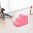 thumbnail image 1 of BELOVING Balanced Pet Steps Non Slip Dog Steps for Small Dogs and Cats High Beds Couch Pink 3 Steps, 1 of 10