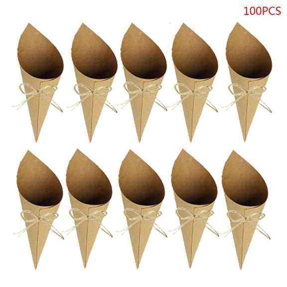 YIEMEEN Confetti Cones 100Pcs Confetti Cones Petal Candy Holder Wedding Gift Supplies