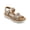 Gold, variant on Ilena Women's Platform Sandals Color: Gold Leather Size: 8.5 WIDE