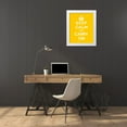 thumbnail image 3 of The British Ministry of Information 12x14 White Modern Wood Framed Museum Art Print Titled - Keep Calm and Carry On - Yellow, 3 of 4