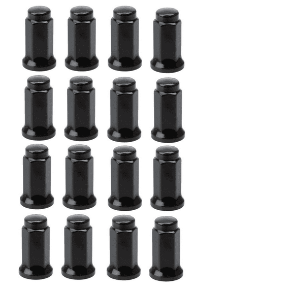 Tusk Flat Base Lug Nut 10mm x 1.25mm Thread Pitch w/14mm Head Black (16 Pack) for Arctic Cat - Textron PROWLER XT 650 4X4 AUTOMATIC 2008