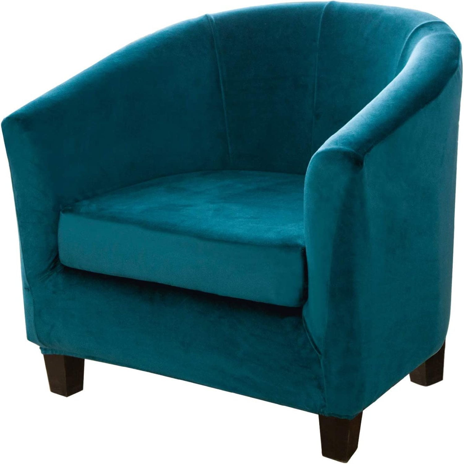 2 Piece Velvet Tub Chair Covers with Cushion Cover,High Stretch