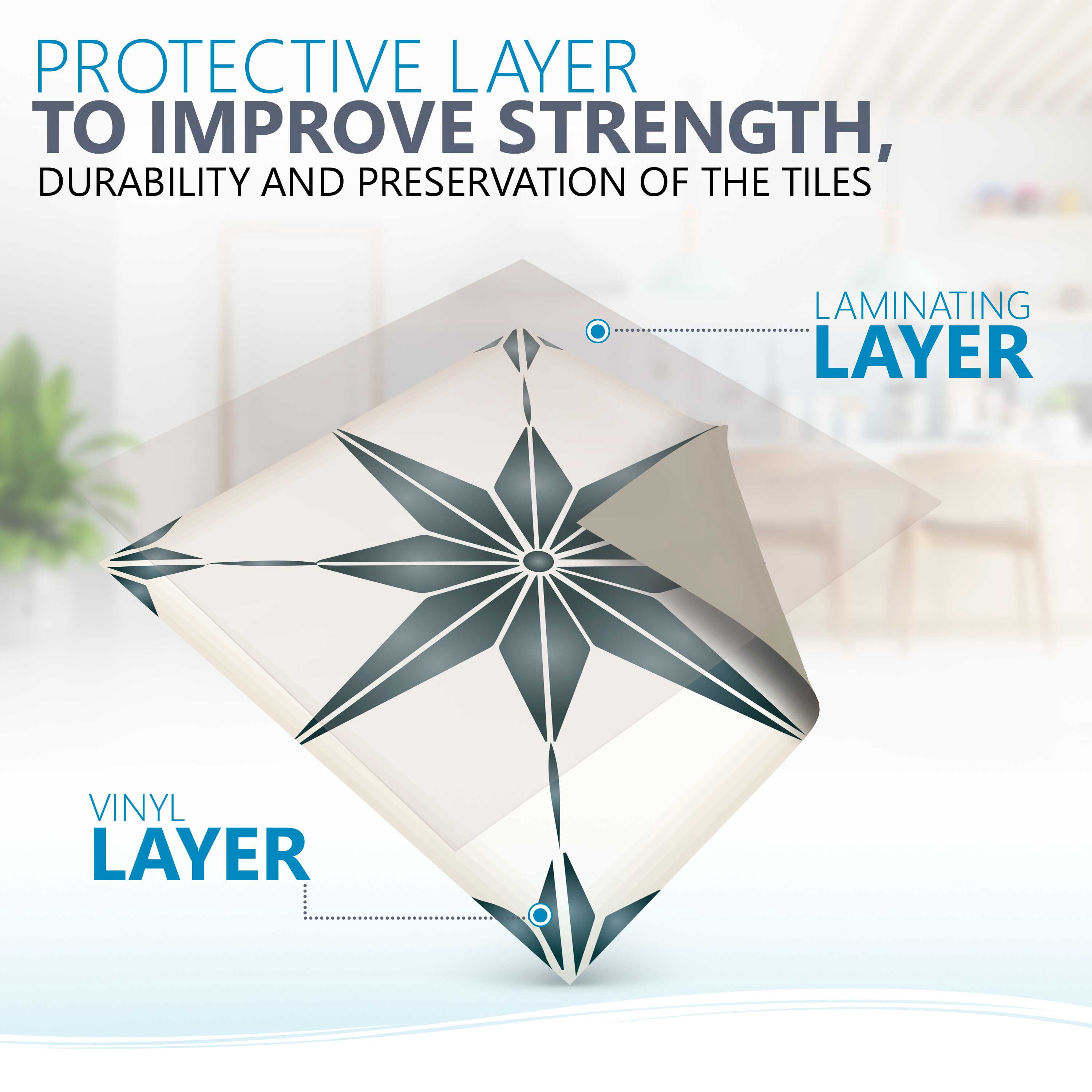 Mi Alma Vinyl Peel and Stick Star Shaped B70 Backsplash Tile Stickers, Gray, 4" x 4" (24-Pack)