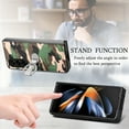 thumbnail image 4 of Phone Case for Samsung Galaxy Z Fold 5 5G 2023, Cover with 360 Rotating Ring Holder Stand Slim Shockproof Rugged PU Leather Protective Camouflage Case for Samsung Galaxy Z Fold 5 - Green, 4 of 9