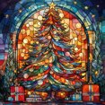 thumbnail image 1 of 5D DIY completo redondo taladro diamante pintura Navidad vidrieras kit decoración del hogar, 1 of 9