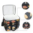 thumbnail image 6 of FORMRS Insulated Cooler Bag 24 Cans Capacity Soft Leakproof Lunch Box with Side Pockets, Black Mushroom Pattern, 6 of 7