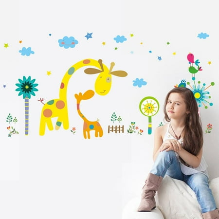 - Joyfeel Clearance Lovely Colorful Cartoon Animal Zoo Wall Stickers Kids Rooms Decor Children Wall Decals