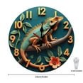 thumbnail image 2 of Lizard Chameleon Wall Clock 10 Inch Silent Non Ticking Round Clock Decoration for Living Room Kitchen Bedroom Bathroom Office Classroom, 2 of 8