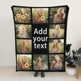 thumbnail image 5 of Custom Blanket with Text Photo Collage Customized Blankets with Pictures, Personalized Throw Blanket for Father, Mom, Kids, Dogs, Friends Couple or Lover as Christmas Birthday Gift, 5 of 6