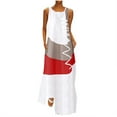 thumbnail image 1 of outfmvch Robe Blanche Grande Taille Quotidienne Sans Manches vintage patchwork Bohème Col Rond Robe maxi Robes Femmes Robes d'Automne, 1 of 9