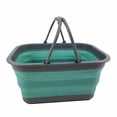 thumbnail image 4 of SAMMART Collapsible Tub with Handle 12L (3.17 Gallon) - Portable Outdoor Picnic Basket/Crate - Foldable Storage Container for Dishes Washing, Camping and Home, 4 of 7