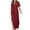 summer dresses for women-Wine, variant on Homenesgenics Womens Dresses under $10.00 Women Summer Fashion Short Sleeve Vent Round-Neck Casual Dress Maxi A Line Dress Red XL