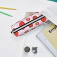 thumbnail image 6 of Cauagu Hand Drawn Strawberry Print Leather Pencil Pen Case - Stationery Bag Portable Stationery Bag Big Capacity Pencil Pouch Cosmetic Organizer Bag for Men & Women, 6 of 7