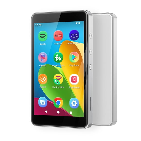Lecteur MP3 avec Spotify pour Enfants, Lecteur MP4 Compatible Android 14 avec App Store, Contrôles Parentaux, Amazon Music, Libby, Audible, Lecteur de Musique 4,0 Pouces, Oreille