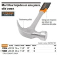 thumbnail image 2 of Martillo Forjado Una Pieza Uña Curva 20 Oz Truper 16820 Truper MXC-20, 2 of 2