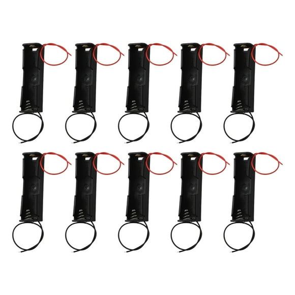 15Pcs 3.7V Battery Holder Case Plastic Battery Storage Box with Wire Leads