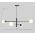 thumbnail image 2 of Stilnovo Style Four Globe Sputnik Brass Chandelier Pendant Light Fixture, 2 of 3