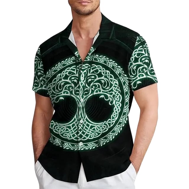 DGMIOCS Men's Tops Regular Fit Lightweight Daily Shirt Green XXXXL