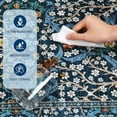thumbnail image 7 of 8x10 Area Rugs, Washable Rugs for Living Room Non Slip Stain Resistant Ultra Soft Floral Rug, Boho Carpet Floor Mat for Bedroom Dining Room Nursery Playroom Office, Blue, 7 of 7