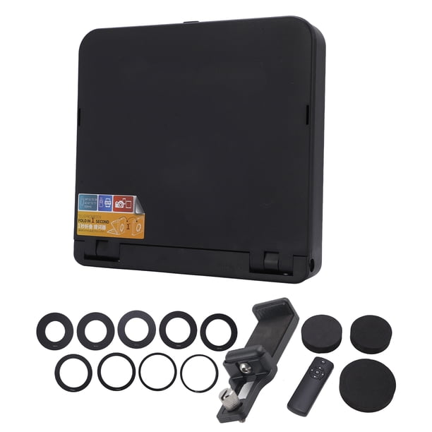 Teleprompter Plegable, Portátil, Fuerte Compatibilidad, Teleprompter Negro De Plástico Con Soporte Para Zapata Fría Para Tabletas De 7,9 Pulgadas Para Teléfonos Inteligentes