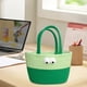 thumbnail image 5 of Desktop Woven Storage Basket | Cotton Thread Organizer | Handle | Breathable | Red Green Purple | 30x10x17cm | Sturdy | Decorative | Lightweight | Multi-Purpose | Home Office, 5 of 6