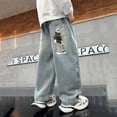 thumbnail image 6 of RUTAYY Toddler Boys Pants Spring Autumn Children Spring Jeans Straight Leg Pants Mid Size Children Stylish Trendy Denim Streetwear Trouser Versatile Pants, 6 of 9