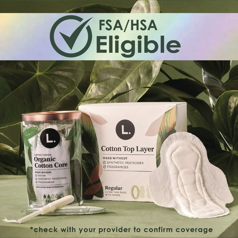L. Organic Cotton Tampons - Regular Absorbency, 42 Ct HSA
