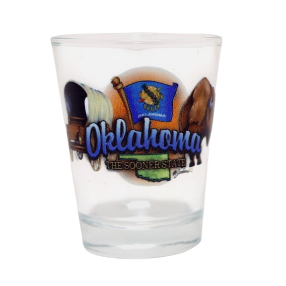 Oklahoma The Soonr ST Elemnts Shot glass