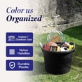 thumbnail image 4 of 20 Gallon Storage Tub, Round Heavy Duty Plastic Container with Rope Handles, 21.5 x 21.5 x 16.5 inches (Black), 4 of 6