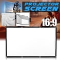 thumbnail image 4 of 60/72/84/100/120/150" Projector Screen,16:9 Portable Indoor Outdoor Projection Movie Screen Foldable Wall Mounted with Peel and Hooks, 4 of 8