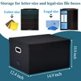 thumbnail image 4 of LANNEY File Organizer Box with Lid, Upgraded Portable Collapsible File Box, Document Organizer for Office Decor Home, Black, 4 of 7